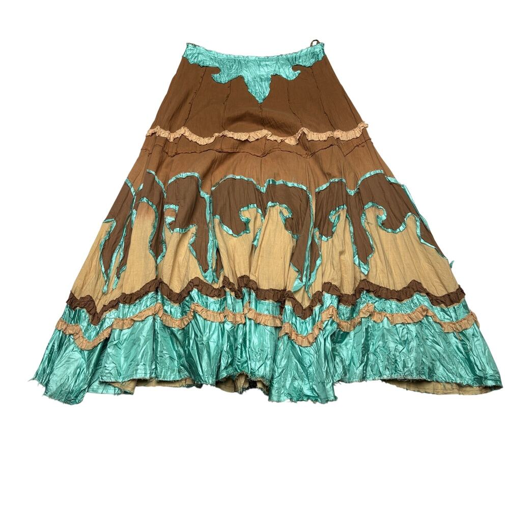 Sweet By Miss Me Tiered Maxi Skirt Women's Small Y2K Boho Fesitval Hippie